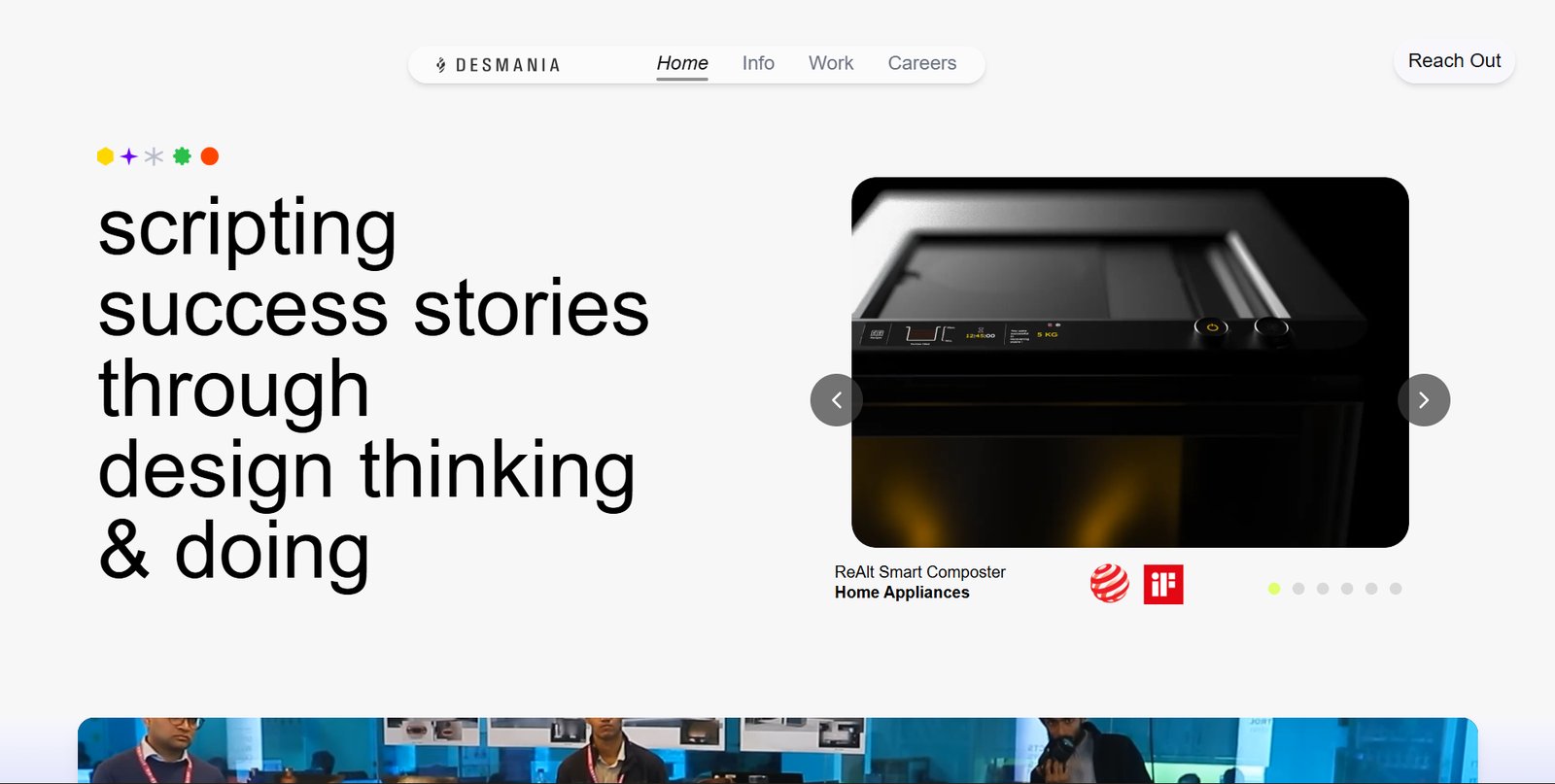 Redesigned Desmania homepage